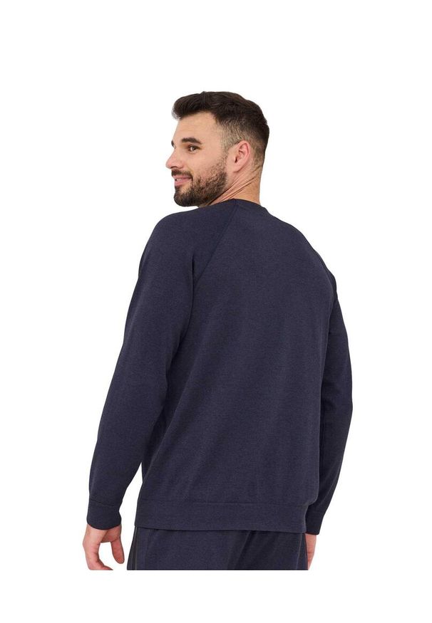 Brubeck - Bluza męska wełniana OUTDOOR MERINO. Kolor: niebieski. Materiał: wełna, poliamid, poliester, elastan. Sport: outdoor