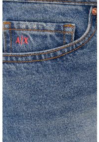 Armani Exchange jeansy damskie. Stan: podwyższony. Kolor: niebieski #2