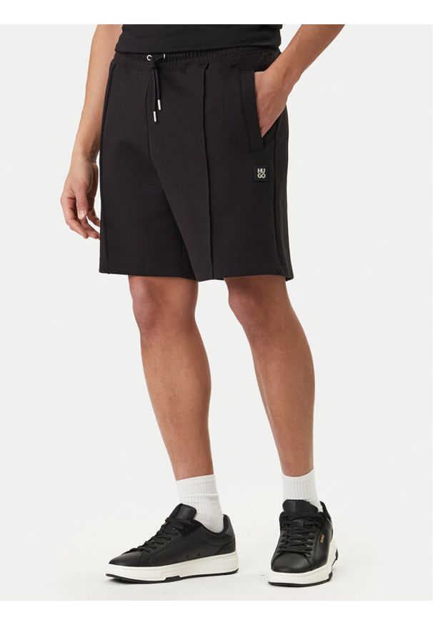 Hugo - HUGO Szorty sportowe Dimacshort 50562844 Czarny Regular Fit. Kolor: czarny. Materiał: bawełna. Styl: sportowy
