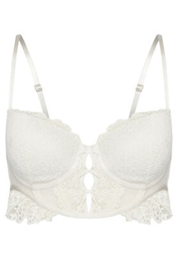 Hunkemöller Biustonosz z fiszbiną 302382 Écru. Materiał: syntetyk