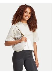 Adidas - adidas T-Shirt Essentials Big Logo Boyfriend JG8729 Beżowy Loose Fit. Kolor: beżowy. Materiał: bawełna #6