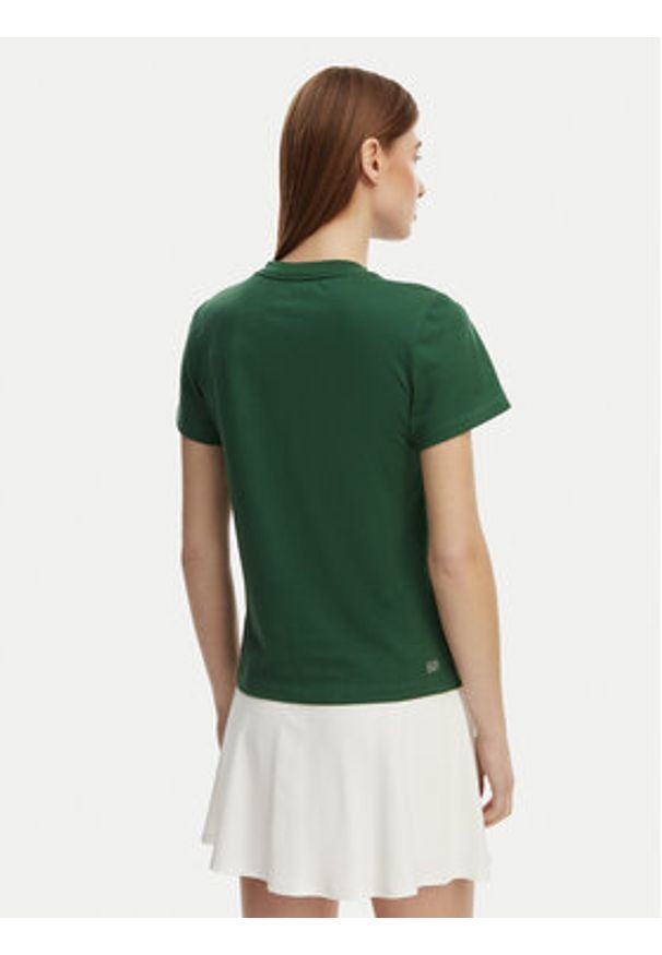 Lacoste T-Shirt TF9246 Zielony Slim Fit. Kolor: zielony. Materiał: bawełna