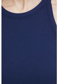 Polo Ralph Lauren top bawełniany kolor granatowy. Typ kołnierza: polo. Kolor: niebieski. Materiał: bawełna #5