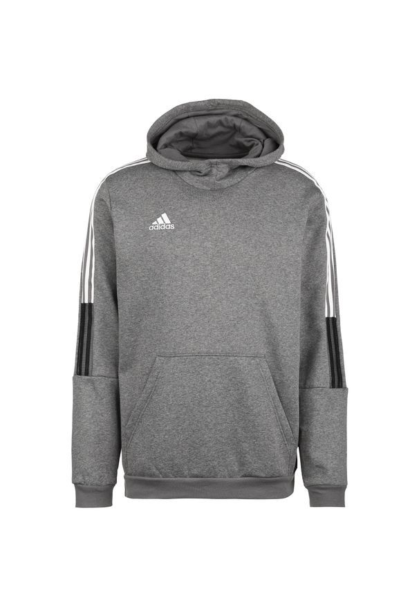 Adidas - Bluza piłkarska męska adidas Tiro 21 Sweat Hoody. Kolor: szary, biały, wielokolorowy. Sport: piłka nożna