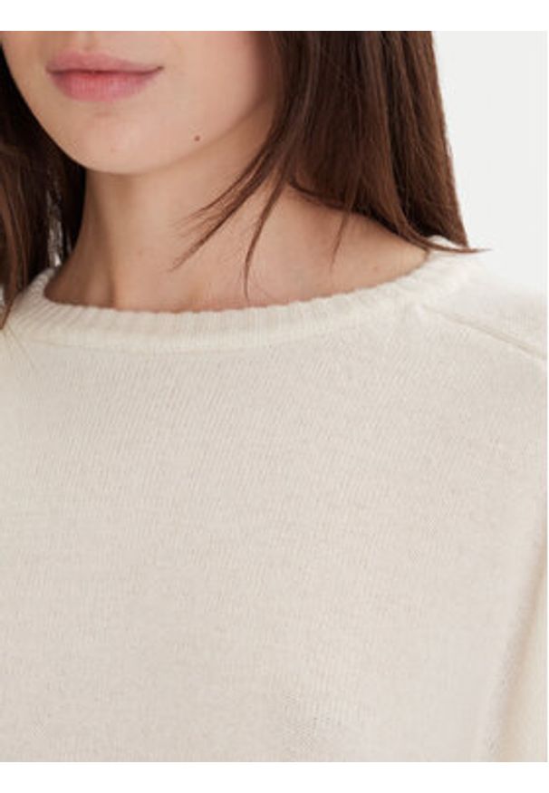 ViCOLO Sweter 77091F Écru Regular Fit. Materiał: kaszmir