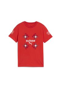 Puma - Młodzieżowa koszulka FtblCulture Szwajcaria PUMA Red White. Kolor: biały, czerwony, wielokolorowy