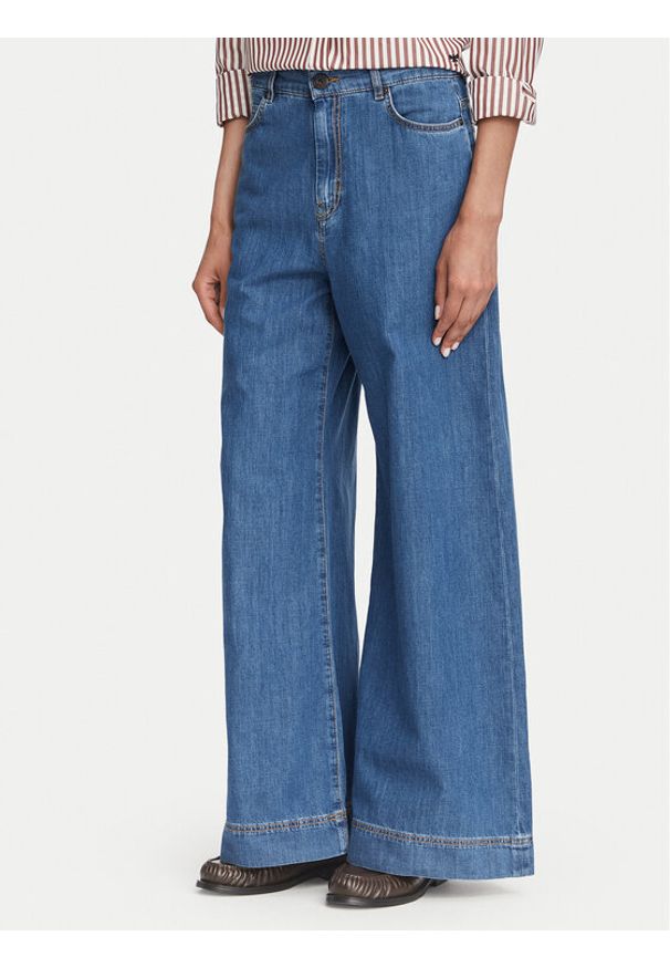Weekend Max Mara Jeansy Vega 2625186021 Niebieski Wide Leg. Kolor: niebieski