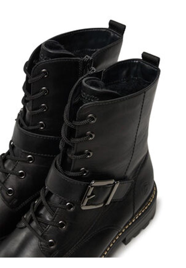 Remonte Trzewiki D0B78-01 Czarny. Kolor: czarny. Materiał: skóra