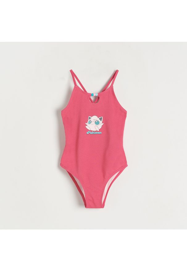 Reserved - Jednoczęściowy strój kąpielowy Pokoemon - Różowy. Kolor: różowy