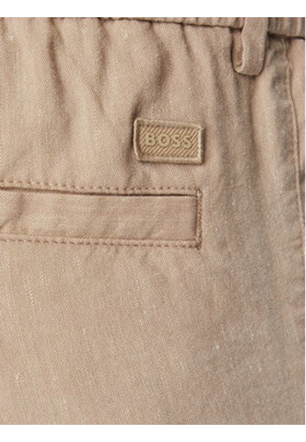BOSS Spodnie materiałowe Kane1 50557859 Beżowy Regular Fit. Kolor: beżowy. Materiał: syntetyk