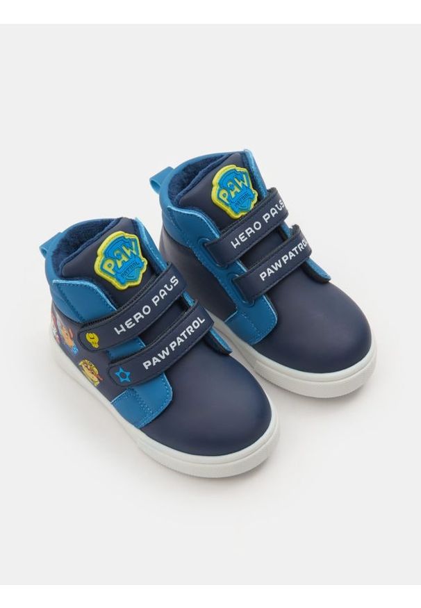 Sinsay - Botki lekko ocieplane zapinane na rzepy PAW Patrol - granatowy. Zapięcie: rzepy. Kolor: niebieski