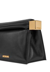 JACQUEMUS Torebka La Pochette Rond Carre 24E233BA356-3171 Czarny. Kolor: czarny. Materiał: skórzane #3