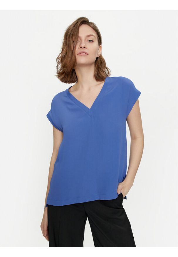 Marella Bluzka Pialla 2413111094 Niebieski Regular Fit. Kolor: niebieski. Materiał: syntetyk