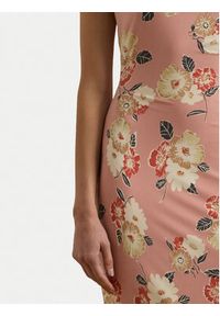Lauren Ralph Lauren - LAUREN RALPH LAUREN Sukienka koktajlowa 250964083001 Różowy Slim Fit. Kolor: różowy. Materiał: syntetyk. Styl: wizytowy #4
