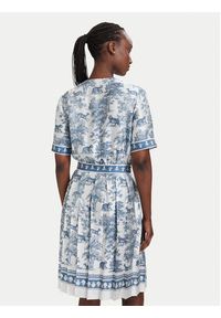 Fracomina Sukienka codzienna FS26SD1010W435K5 Niebieski jasny Regular Fit. Okazja: na co dzień. Kolor: niebieski. Materiał: wiskoza. Typ sukienki: proste. Styl: casual #5