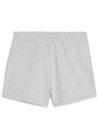 Puma - Damskie szorty z małym logo No. 1 ESS 4'' PUMA Light Gray Heather. Kolor: wielokolorowy, czarny, szary