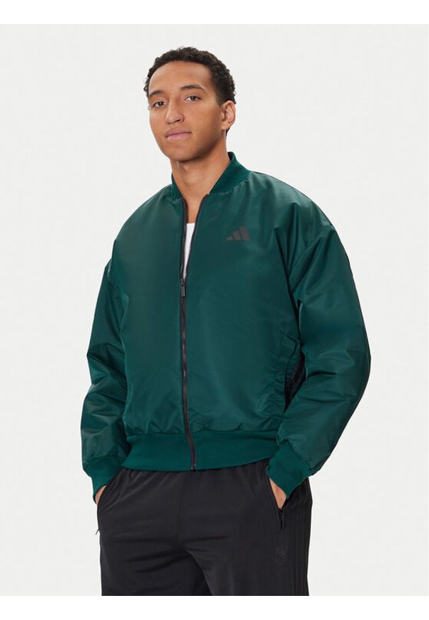 Adidas - adidas Kurtka bomber Stadium JX5637 Zielony Loose Fit. Kolor: zielony. Materiał: syntetyk