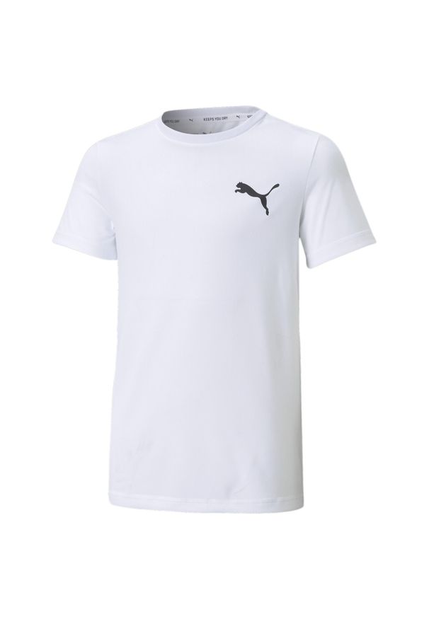 T-shirt z krótkim rękawem dla dzieci Puma ACTIVE SMALL LOGO. Kolor: biały. Długość rękawa: krótki rękaw. Długość: krótkie