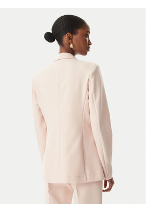 Maryley Marynarka MARYLEY-26EB187 Różowy jasny Regular Fit. Kolor: różowy. Materiał: syntetyk