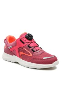 Sneakersy Superfit 1-006220-5500 D Pink/Orange. Kolor: różowy. Materiał: skóra