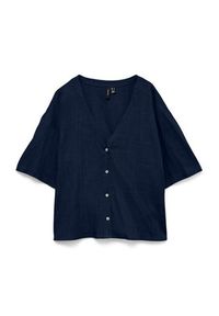 Vero Moda Koszula Rosie 10346914 Granatowy Loose Fit. Kolor: niebieski. Materiał: wiskoza #4