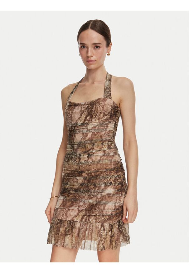 Guess Sukienka letnia W6YK64 K4597 Zielony Regular Fit. Kolor: zielony. Materiał: syntetyk. Sezon: lato