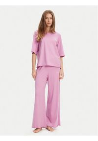 United Colors of Benetton - United Colors Of Benetton Piżama 35VB3P03P Różowy Loose Fit. Kolor: różowy. Materiał: bawełna