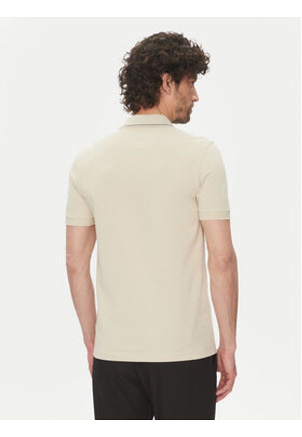 BOSS Polo Paule 4 50506195 Beżowy Slim Fit. Typ kołnierza: polo. Kolor: beżowy. Materiał: bawełna