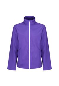 Regatta - Softshell Męski Ablaze. Kolor: czarny, wielokolorowy, fioletowy. Materiał: softshell. Sezon: jesień. Sport: turystyka piesza #1