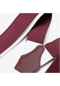 Wittchen - Męskie szelki do spodni bordowe. Kolor: czerwony. Materiał: materiał. Wzór: jednolity, kolorowy, paski