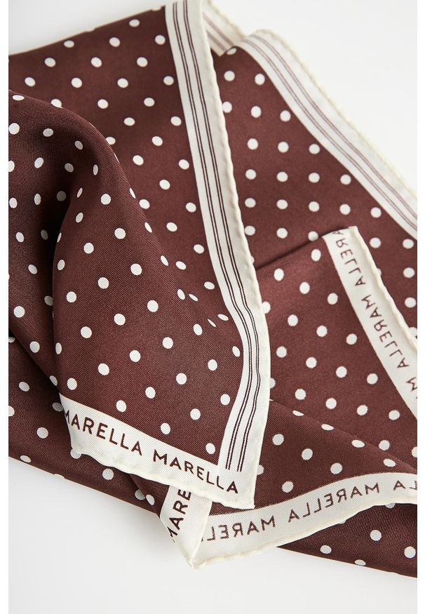 Marella - Chusta damska jedwabna w groszki Attinia MARELLA ACCESSORI. Materiał: jedwab. Wzór: grochy