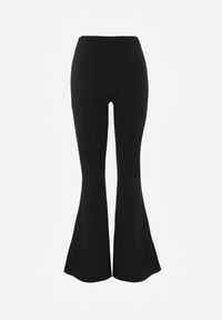 Renee - Czarne Spodnie Dzwony Efralicea. Okazja: na co dzień. Kolor: czarny. Materiał: dzianina, wiskoza, guma, koronka. Wzór: gładki. Sezon: lato. Styl: vintage, casual, klasyczny #6