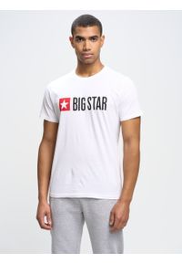 Big-Star - Koszulka męska z nadrukiem Quado 101. Okazja: na co dzień. Kolor: biały. Materiał: jeans, dresówka, denim, dzianina. Wzór: nadruk. Sezon: wiosna. Styl: casual, klasyczny #3