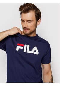 Fila T-Shirt Unisex Bellano FAU0067 Granatowy Regular Fit. Kolor: niebieski. Materiał: bawełna