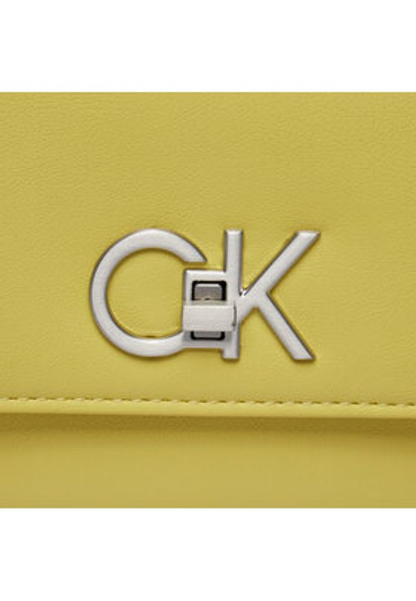 Calvin Klein Torebka Re-Lock Camera Bag W/Flap K60K611083 Żółty. Kolor: żółty. Materiał: skórzane