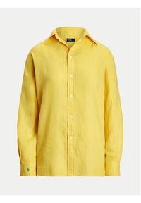 Polo Ralph Lauren Koszula 211970730 Żółty Classic Fit. Typ kołnierza: polo. Kolor: żółty. Materiał: len