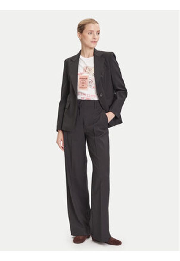 Weekend Max Mara Spodnie materiałowe Visivo 2525136031 Czarny Regular Fit. Kolor: czarny. Materiał: wełna