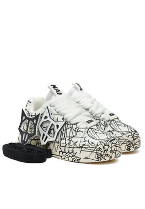 Naked Wolfe Sneakersy Kosa Kolorowy. Materiał: skóra. Wzór: kolorowy
