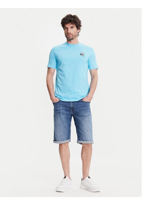 Karl Lagerfeld - KARL LAGERFELD Szorty jeansowe 265820 552832 Granatowy Regular Fit. Kolor: niebieski. Materiał: bawełna