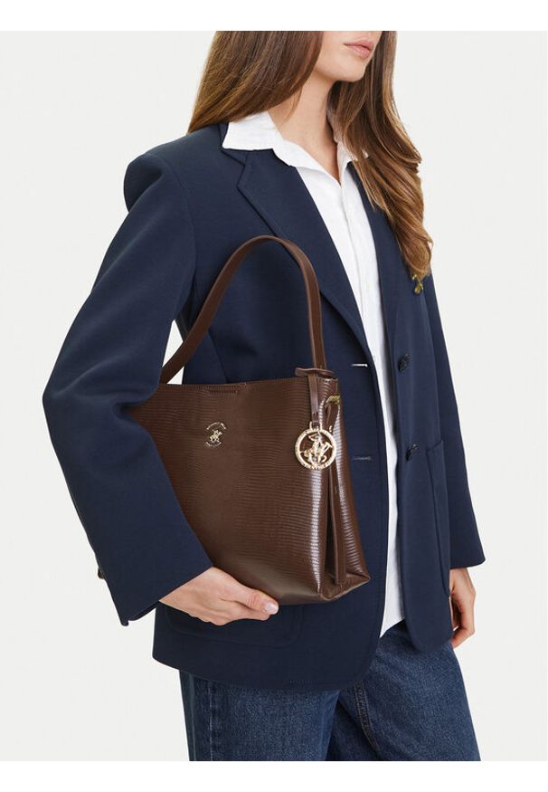 Beverly Hills Polo Club Torebka BHPC-W-04-A23 Brązowy. Kolor: brązowy