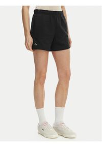 Lacoste Szorty sportowe GF5341 Czarny Regular Fit. Kolor: czarny. Materiał: bawełna #1
