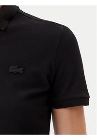 Lacoste Polo PF5462 Czarny Slim Fit. Typ kołnierza: polo. Kolor: czarny. Materiał: bawełna #6