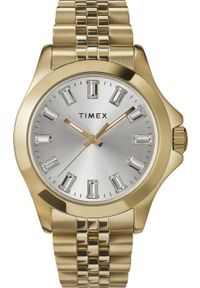 Zegarek Timex Zegarek damski Timex TW2V79800 CYRKONIE złoty. Kolor: złoty #1