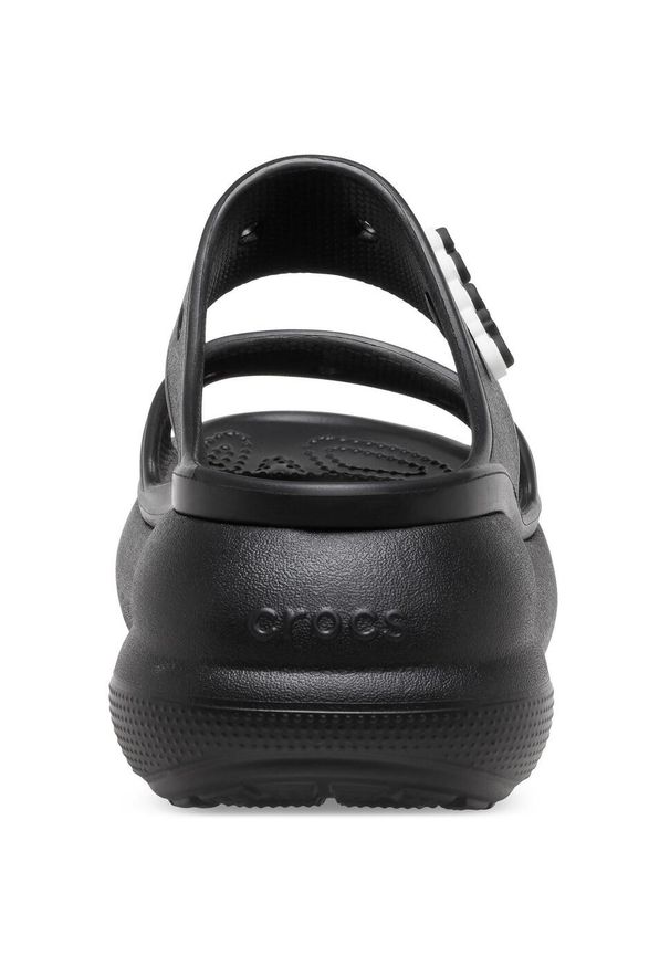 Klapki damskie na platformie Crocs CRUSH. Kolor: czarny. Obcas: na platformie