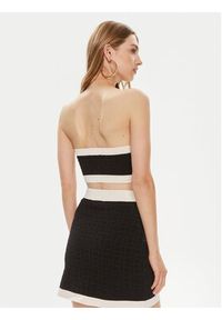 Elisabetta Franchi Bluzka TK-15B-42E2-004477 Czarny Slim Fit. Kolor: czarny. Materiał: syntetyk, wiskoza #3