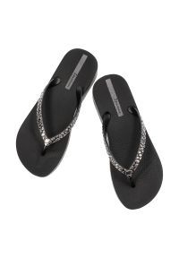 Czarne Japonki Ipanema Letnie Obuwie Damskie. Okazja: na co dzień, na plażę. Kolor: czarny. Materiał: materiał, mesh. Sezon: lato. Obcas: na platformie. Styl: elegancki, casual #3