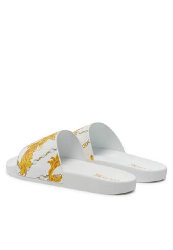 Versace Jeans Couture Klapki 77YA3SQ4 ZS834 Biały. Kolor: biały. Materiał: syntetyk