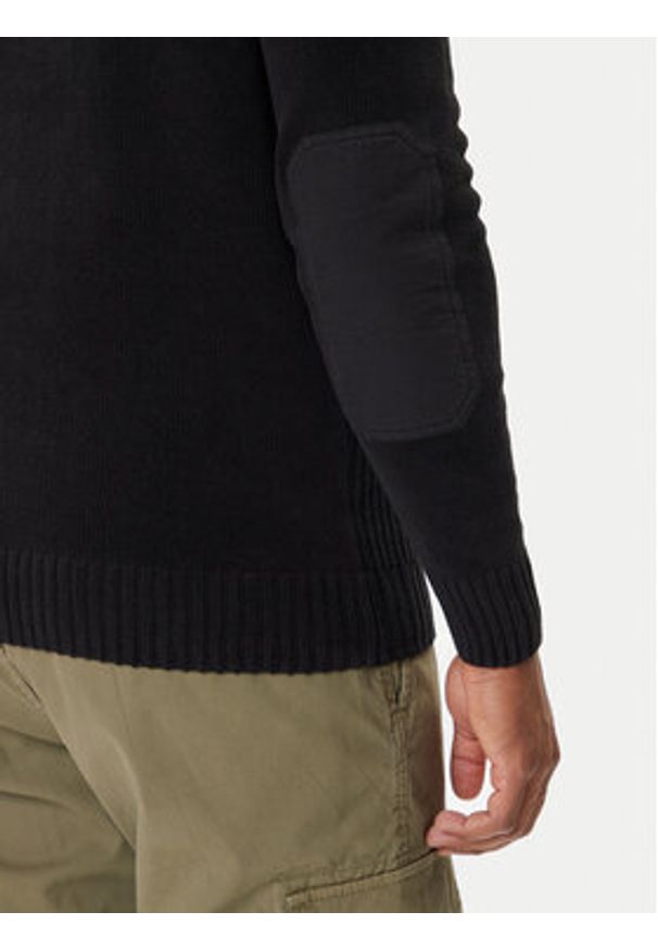 Aeronautica Militare Sweter 252MA1574UL00539 Czarny Regular Fit. Kolor: czarny. Materiał: bawełna