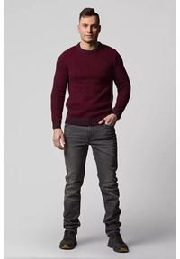 Lee - LEE BASIC CREW KNIT MĘSKI SWETER KLASYCZNY AUBERGINE L83IAEKA. Styl: klasyczny