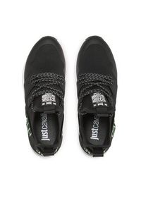 Just Cavalli Sneakersy 74QB3SD3 Czarny. Kolor: czarny. Materiał: skóra